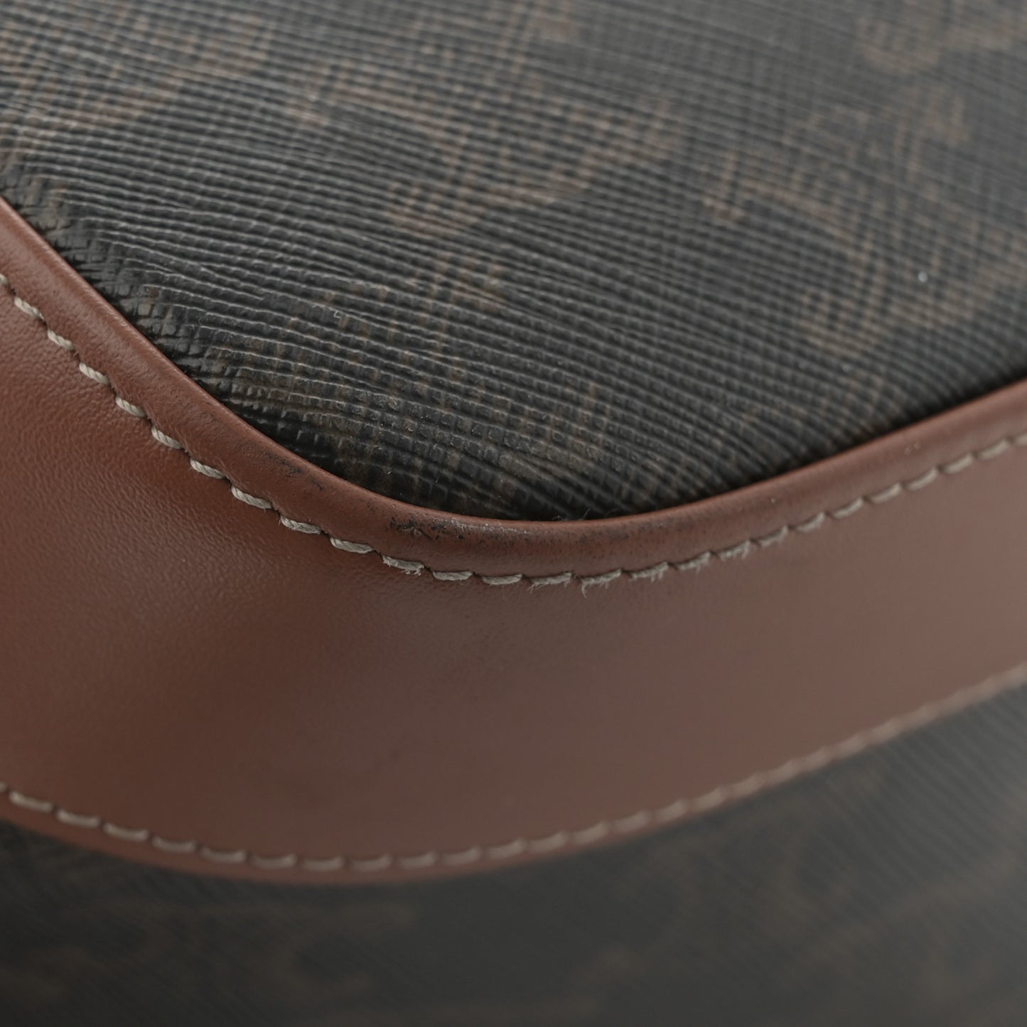 Triomphe Canvas Calfskin Small Cabas Bag Tan