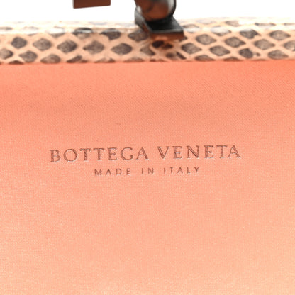 Bottega Veneta Satin Intreccio Impero Ayers Knot Clutch Flamingo 6 of 6