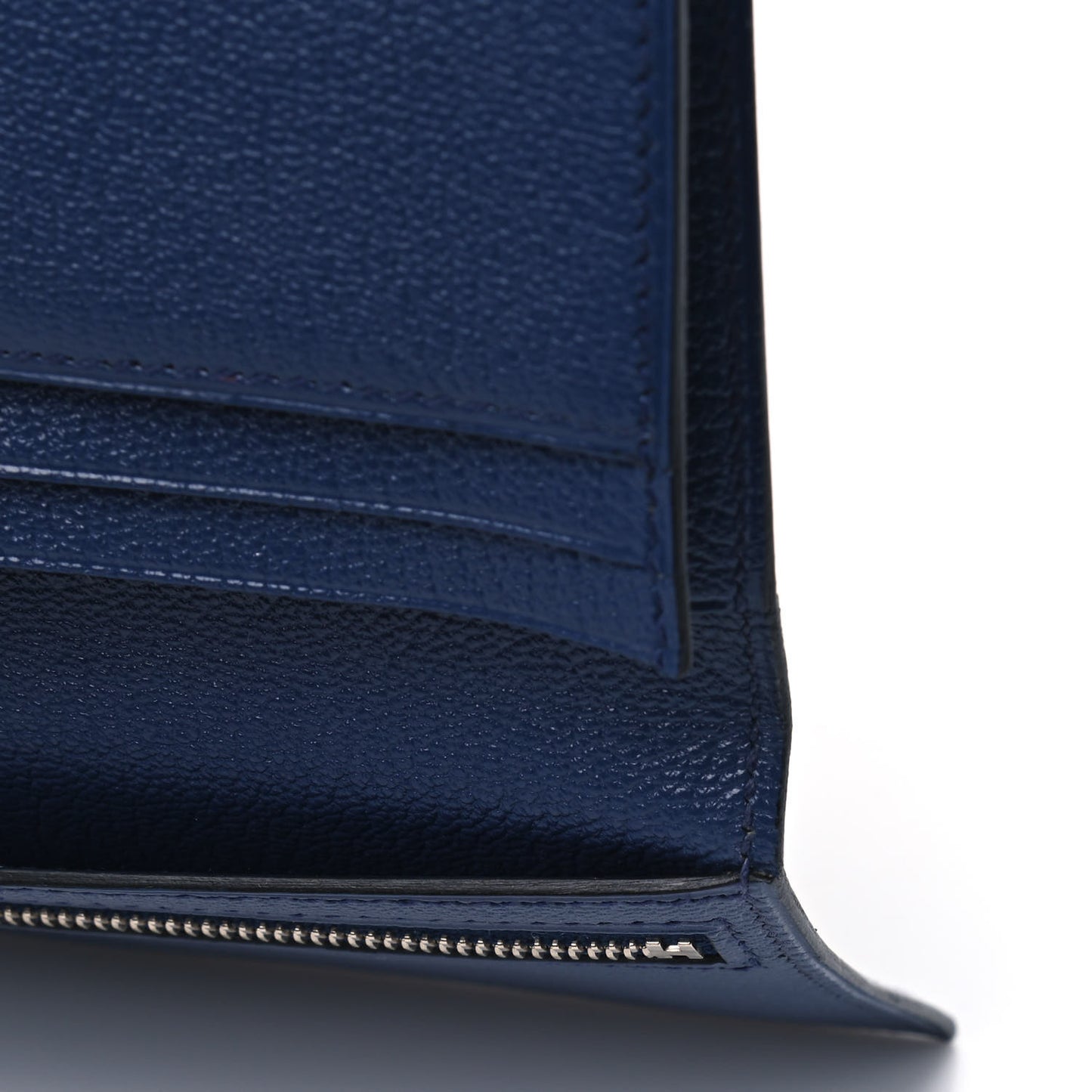 Chevre Mysore Bearn Gusset Wallet Bleu Thalassa