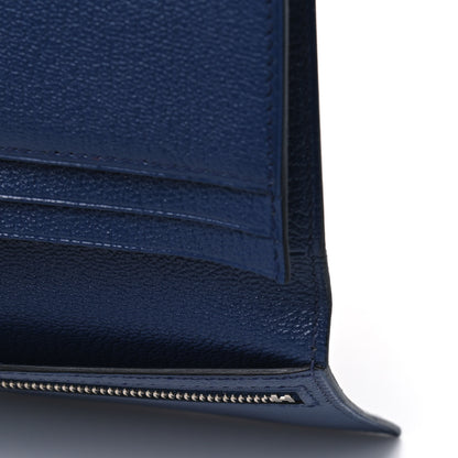 Hermes Chevre Mysore Bearn Gusset Wallet Bleu Thalassa 6 of 14