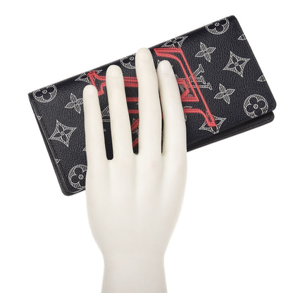 Louis Vuitton Monogram Upside Down Brazza Wallet Navy 2 of 7
