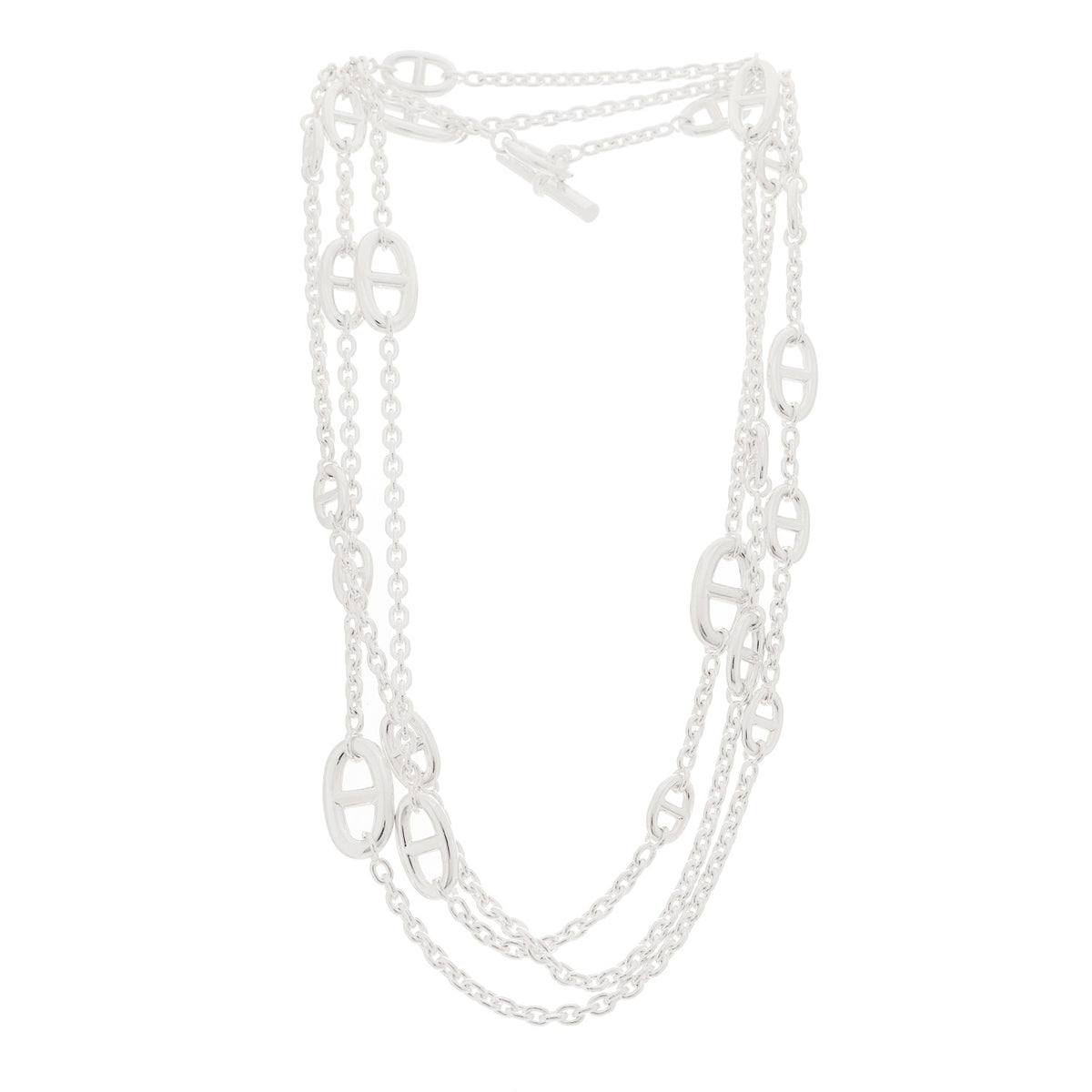 Hermes Sterling Silver Farandole Necklace 160 3 of 5