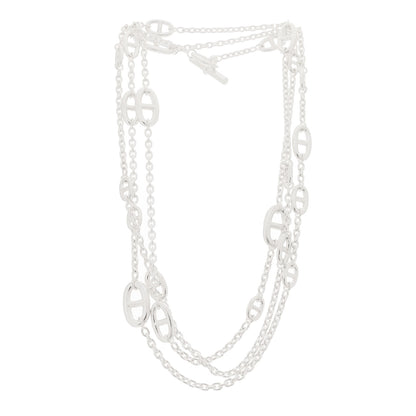 Hermes Sterling Silver Farandole Necklace 160 3 of 5
