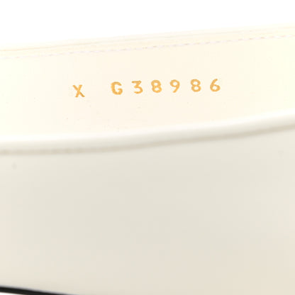 Chanel Lambskin Patent Calfskin Cap Toe Ankle Chain Ballerina Flats 39 White Black 8 of 9