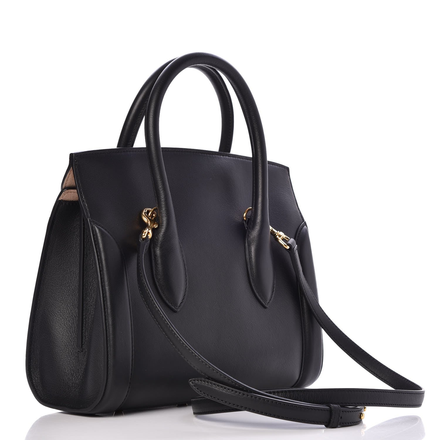 Alexander McQueen Sweet Calfskin Small Heroine 30 Black 3 of 6