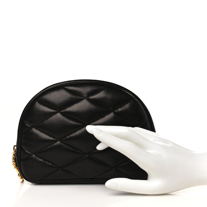 Saint Laurent Lambskin Quilted Lolita Cosmetic Pouch Black 2 of 9