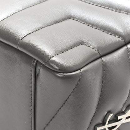 Saint Laurent Calfskin Y Quilted Monogram Small Loulou Bowling Bag Earth 8 of 10