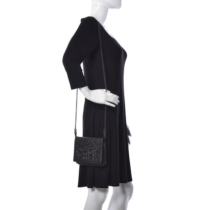 Bottega Veneta Nappa Pearl Embellished Chain Wallet Black 2 of 8