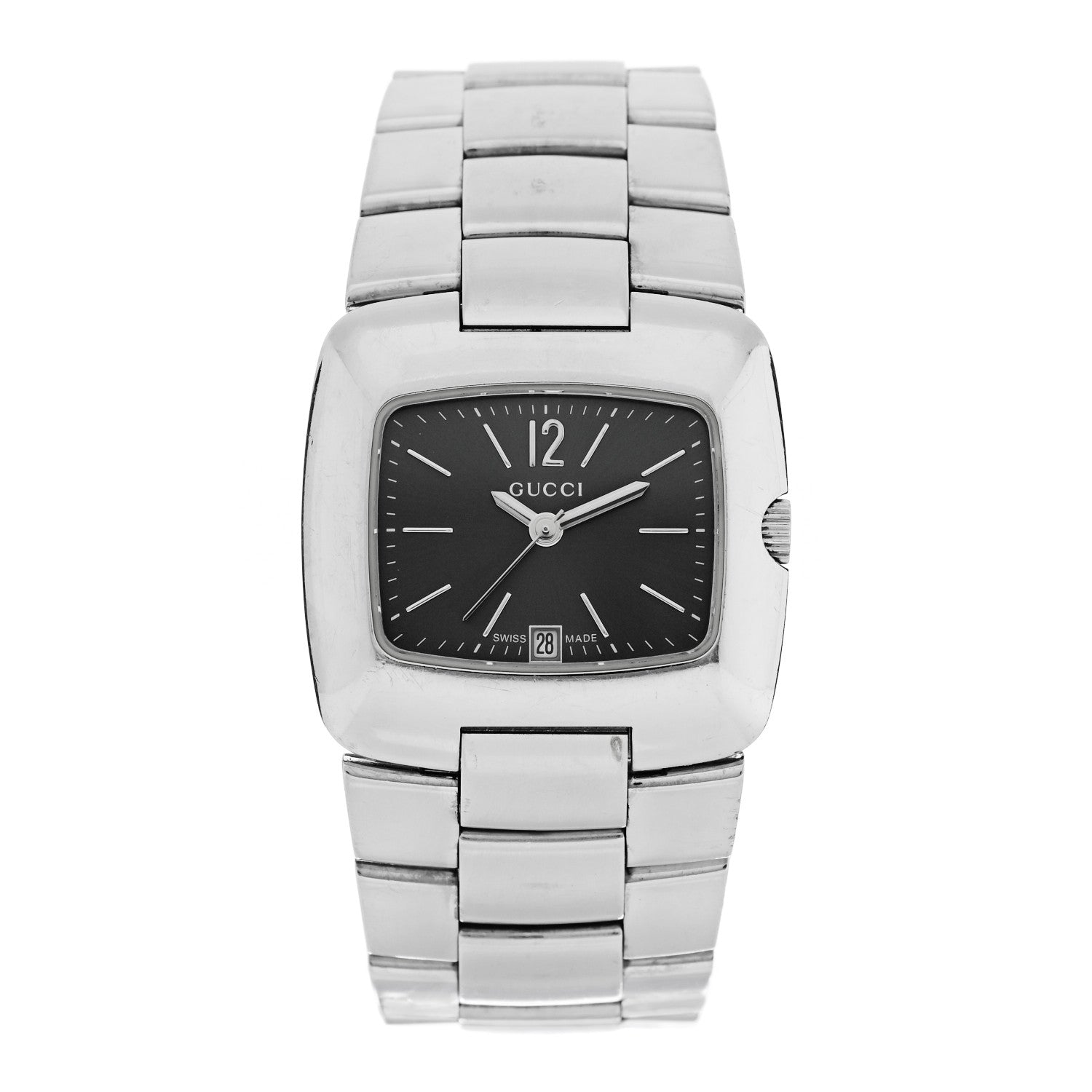 Gucci Stainless Steel 28mm 8500L Square Quartz Watch Grey 1 of 5