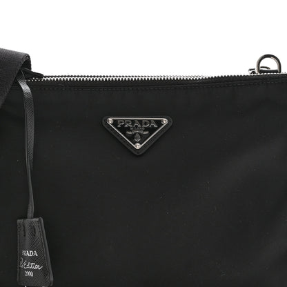 Prada Re-Nylon Saffiano Re-Edition 2000 Double Zip Crossbody Bag Black 8 of 10