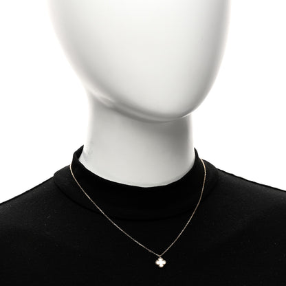 Van Cleef & Arpels 18K Yellow Gold Mother of Pearl Sweet Alhambra Pendant Necklace 2 of 6