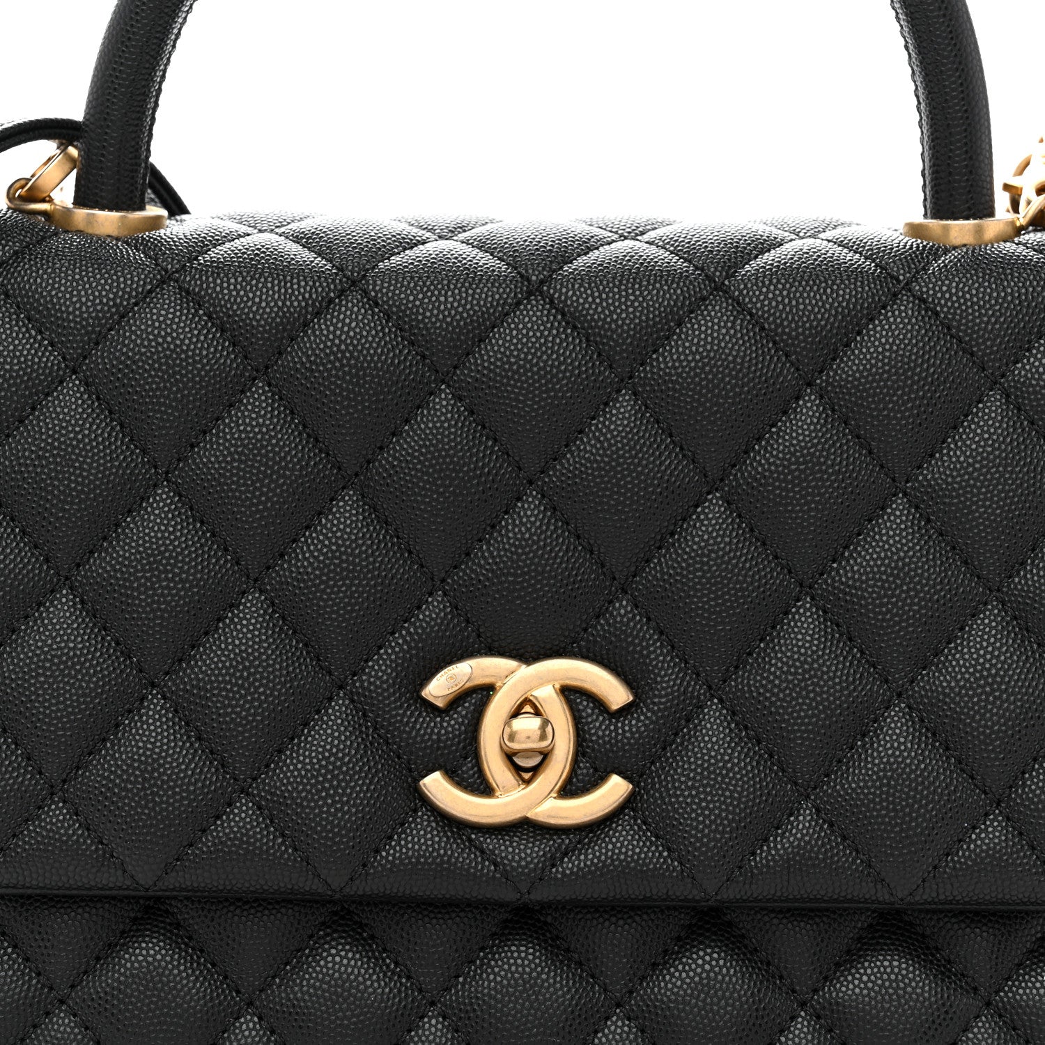 Chanel Caviar Quilted Small Coco Handle Flap Black 8 of 12