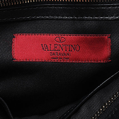 Valentino Garavani Vitello Rockstud Double Handle Tote Black 3 of 8