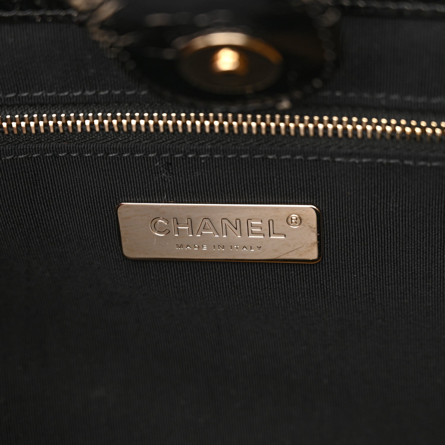 Chanel Shiny Crumpled Sheepskin Shearling CC Mania Tote Bag Black Beige 6 of 11