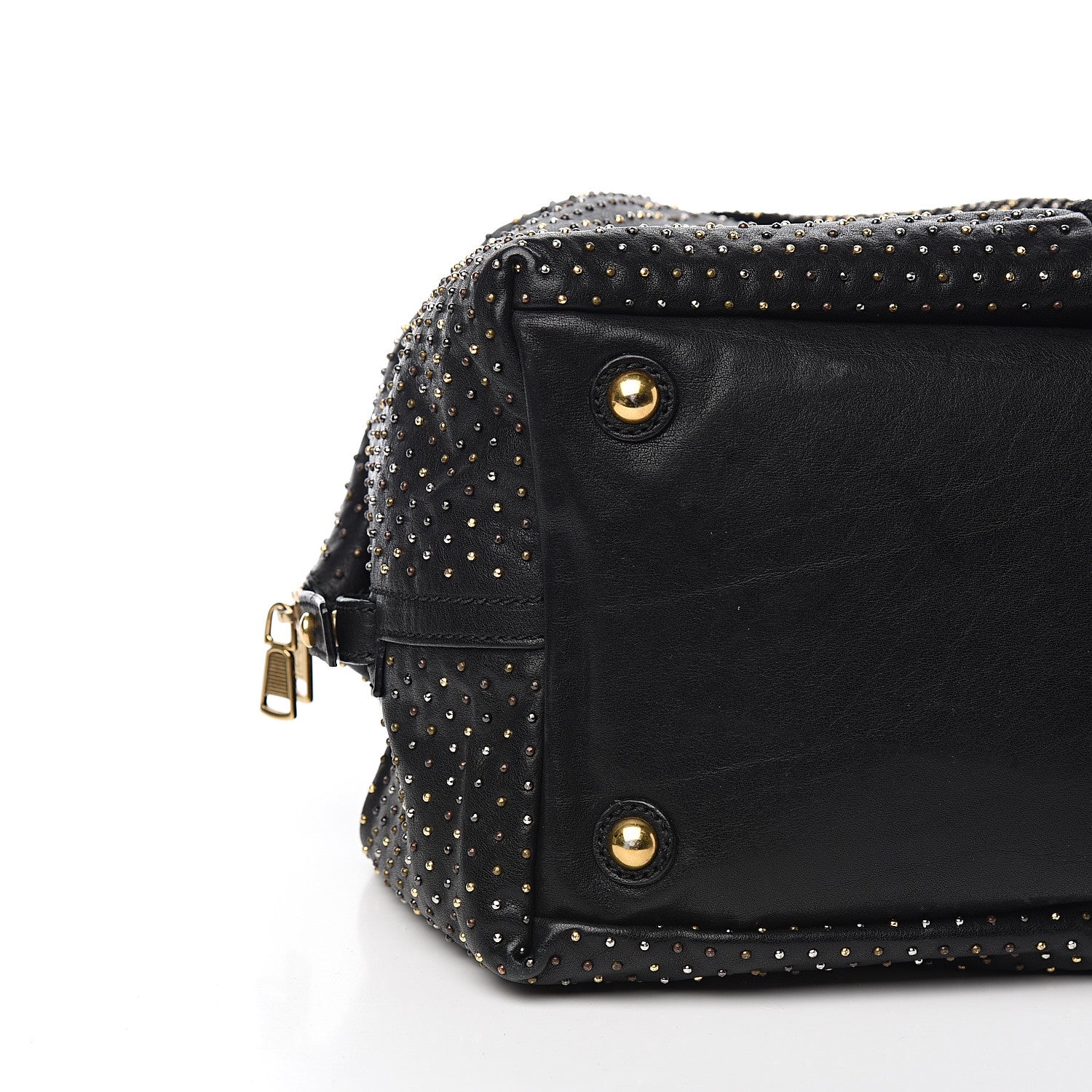 Saint Laurent Calfskin Rock Studded Easy Sac Black 7 of 11