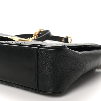 Gucci Calfskin Matelasse Medium GG Marmont Shoulder Bag Black 10 of 10