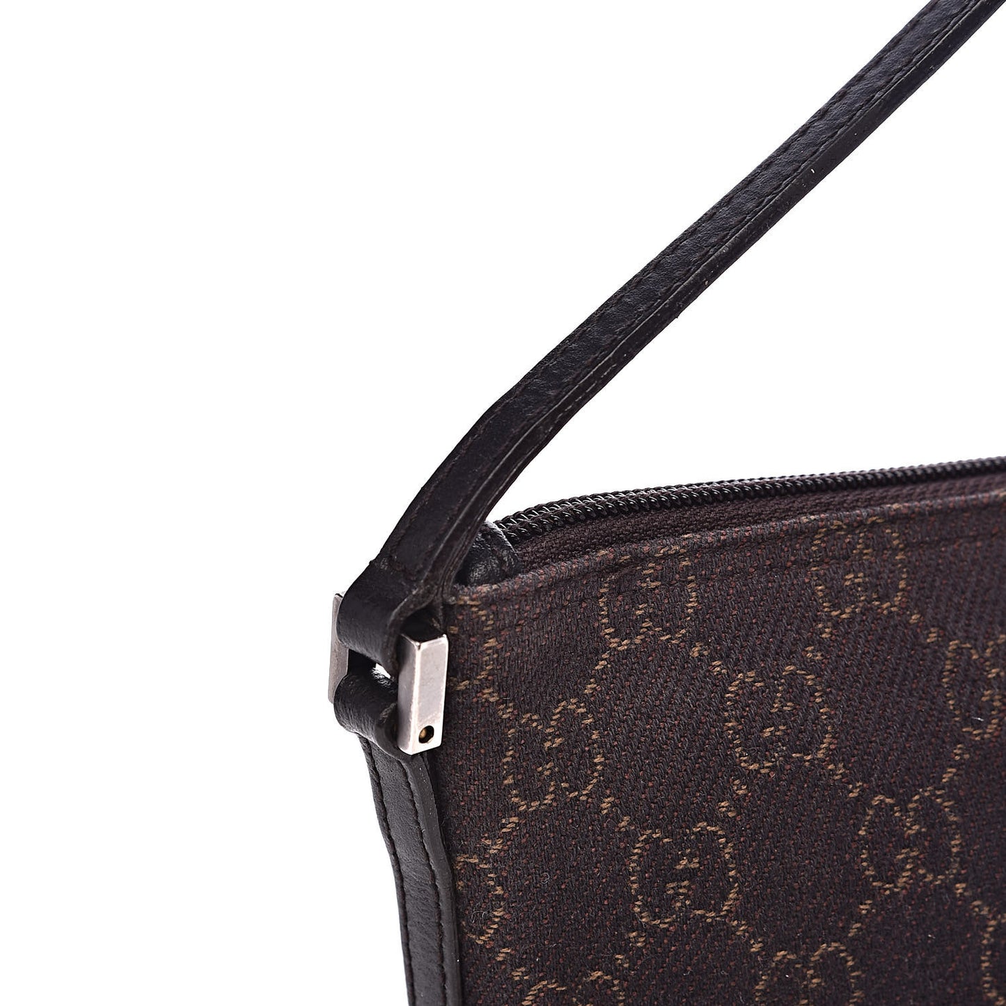 Denim Monogram Boat Pochette Dark Brown