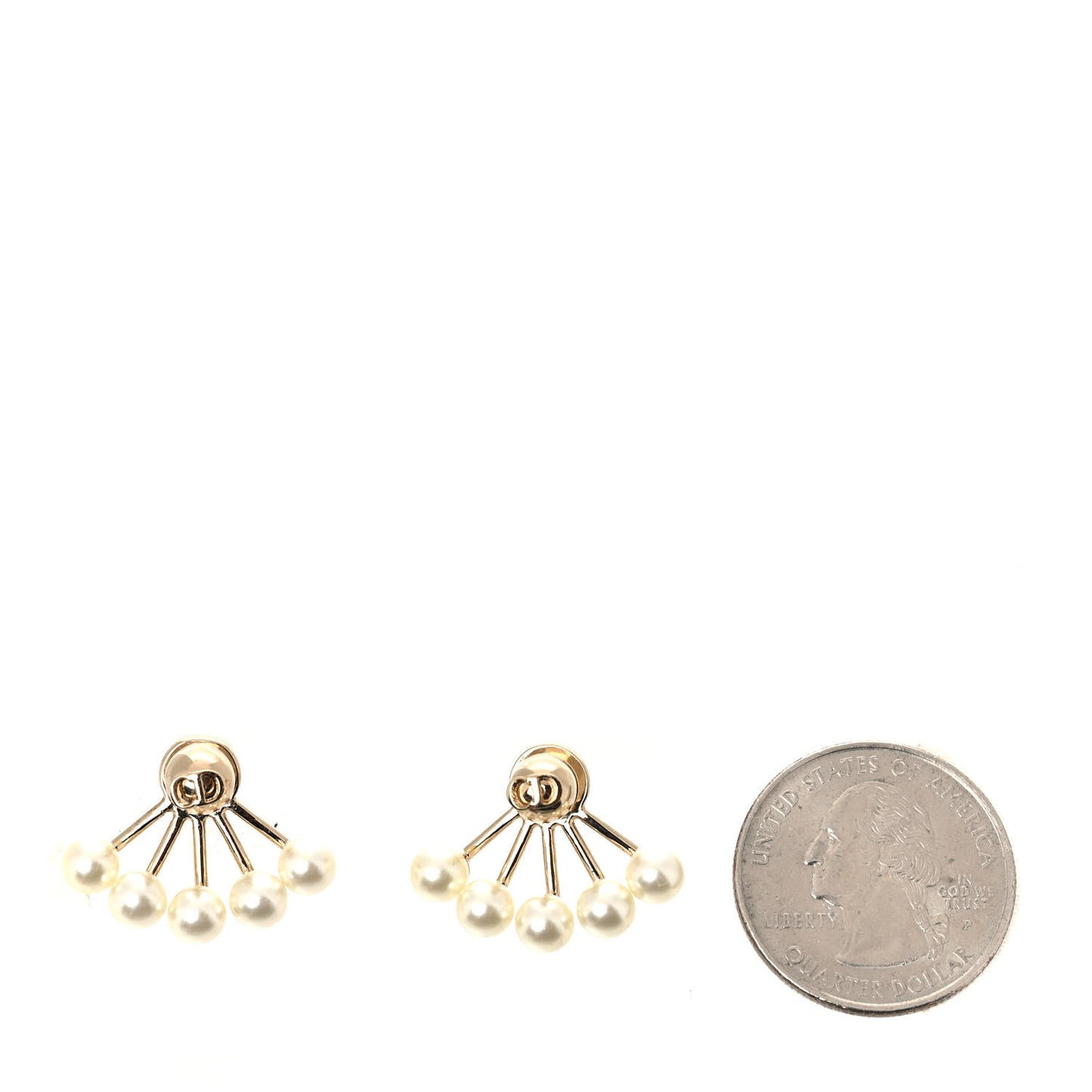 Pearl Petite CD Earrings Gold