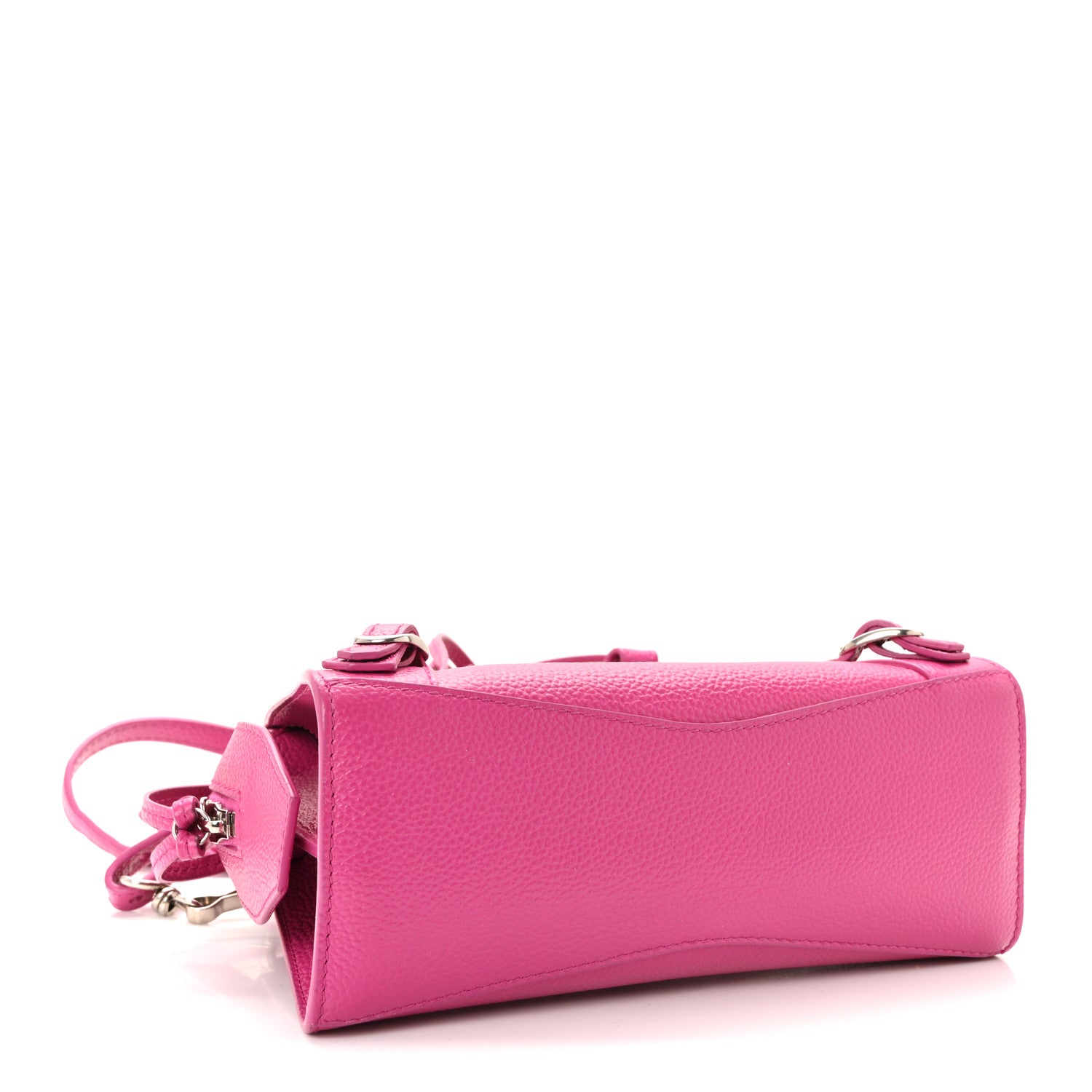 Balenciaga Grained Calfskin Neo Classic Silver Hardware Mini City Fuchsia 7 of 17