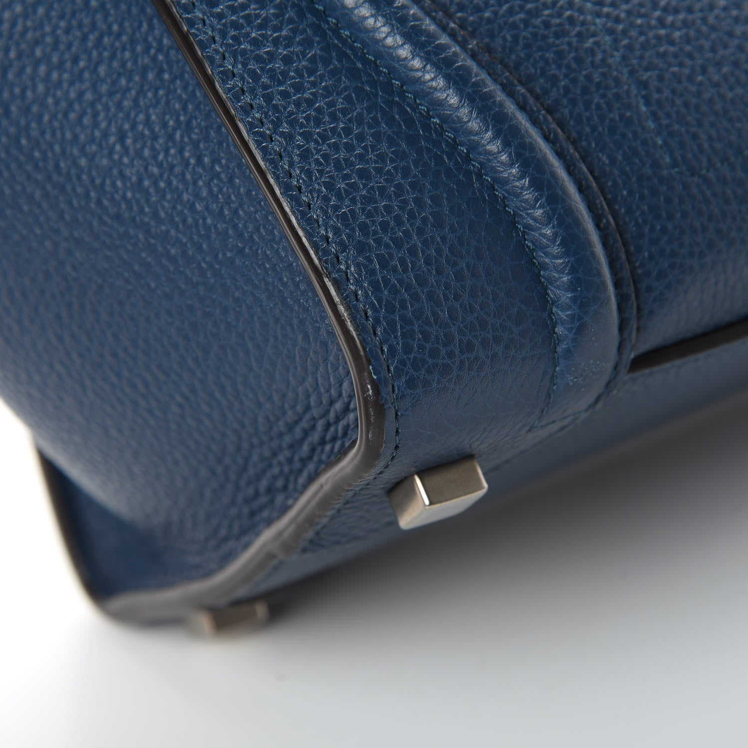 Celine Drummed Calfskin Micro Luggage Petrol 13 of 15