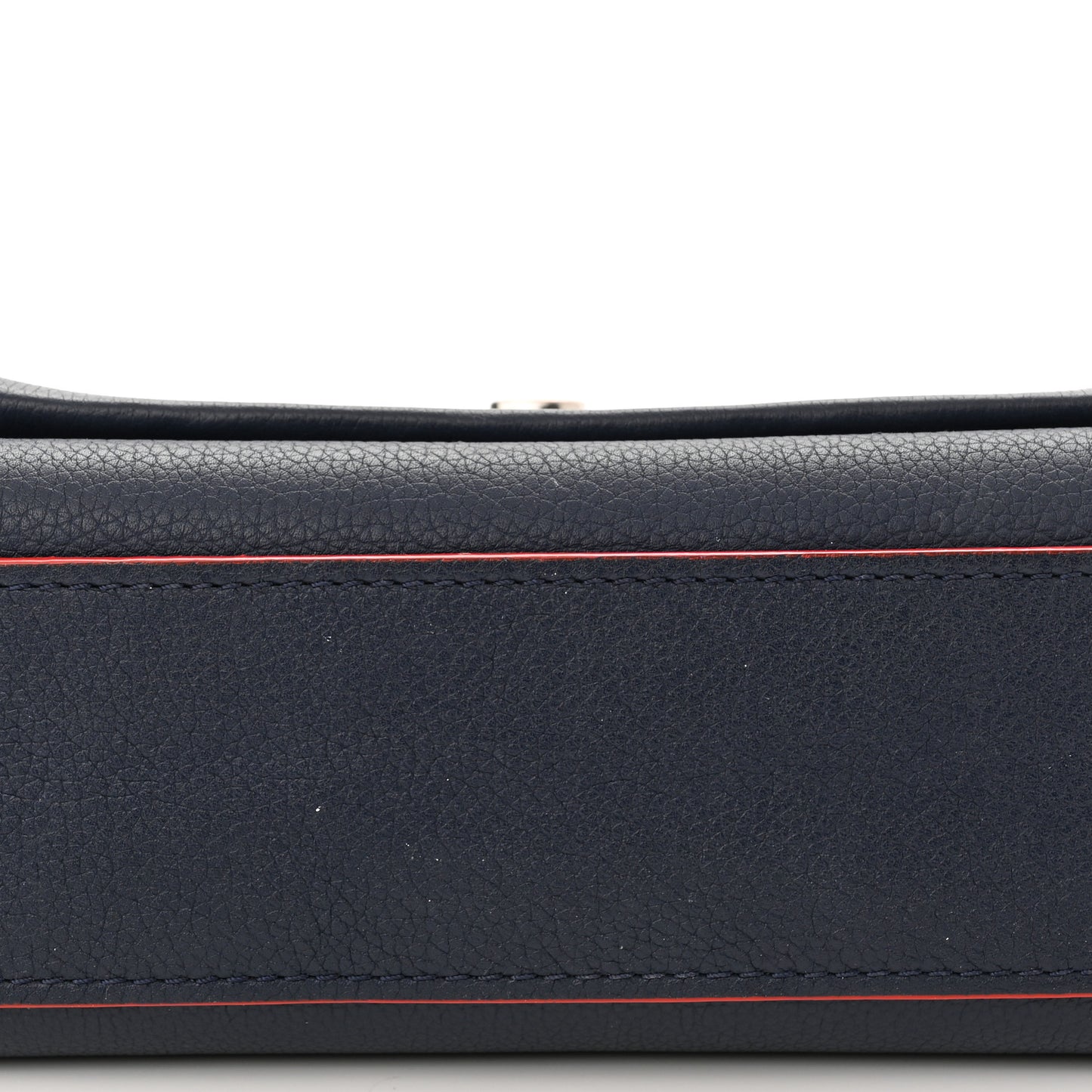 Soft Calfskin My Lockme Chain Bag BB Marine Rouge