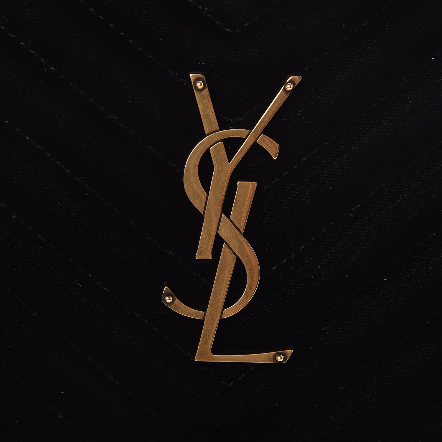 Saint Laurent Velvet Matelasse Monogram Lou Camera Bag Black 9 of 9