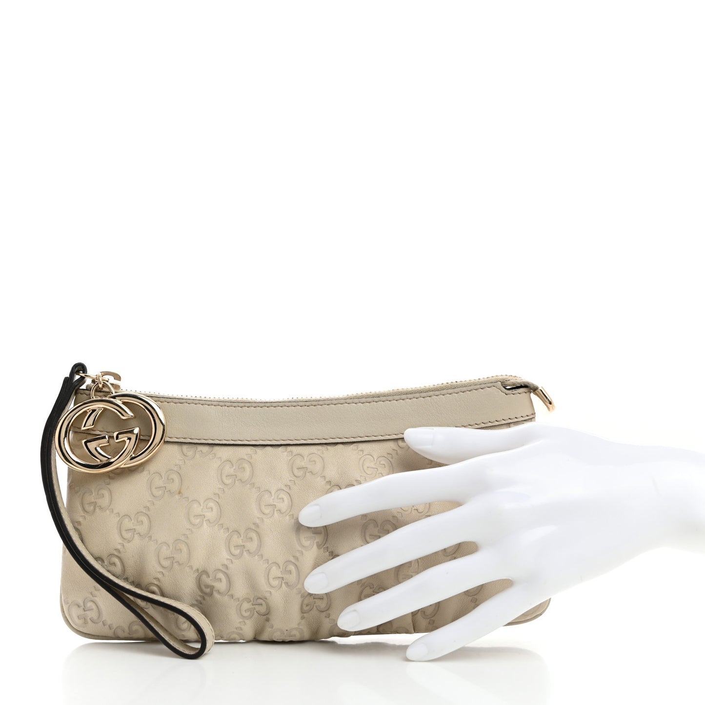 Guccissima New Britt Wristlet Off White