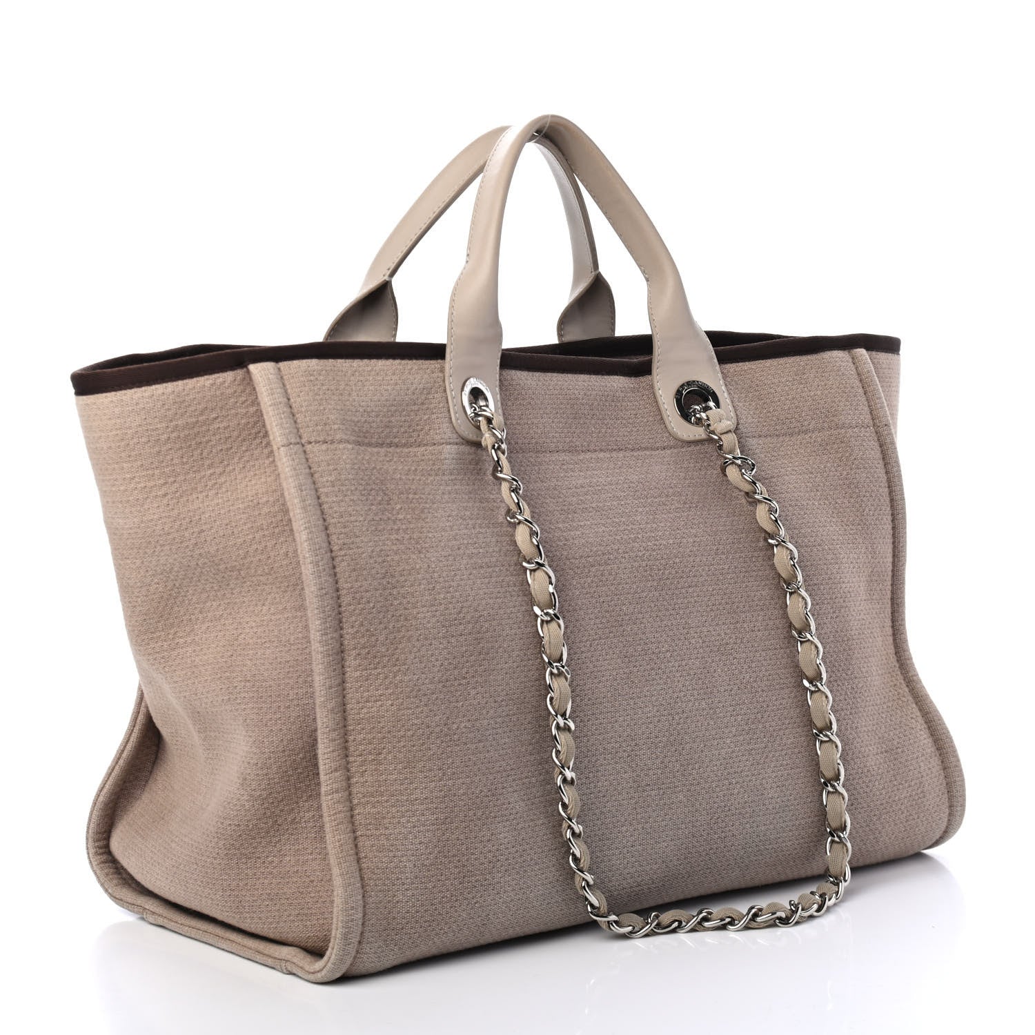 Chanel Canvas Medium Deauville Tote Ecru 2 of 4