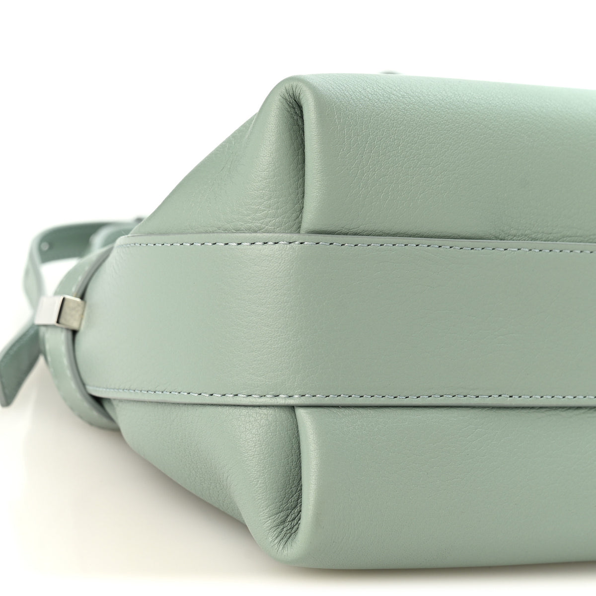 Calfskin Small Hug Pouch Aqua Green