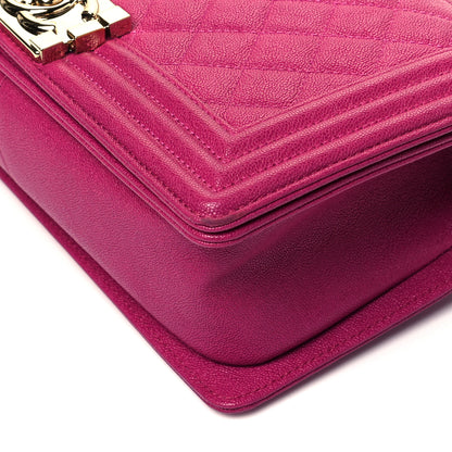 Chanel Caviar Quilted Medium Boy Flap Fuchsia 8 of 8