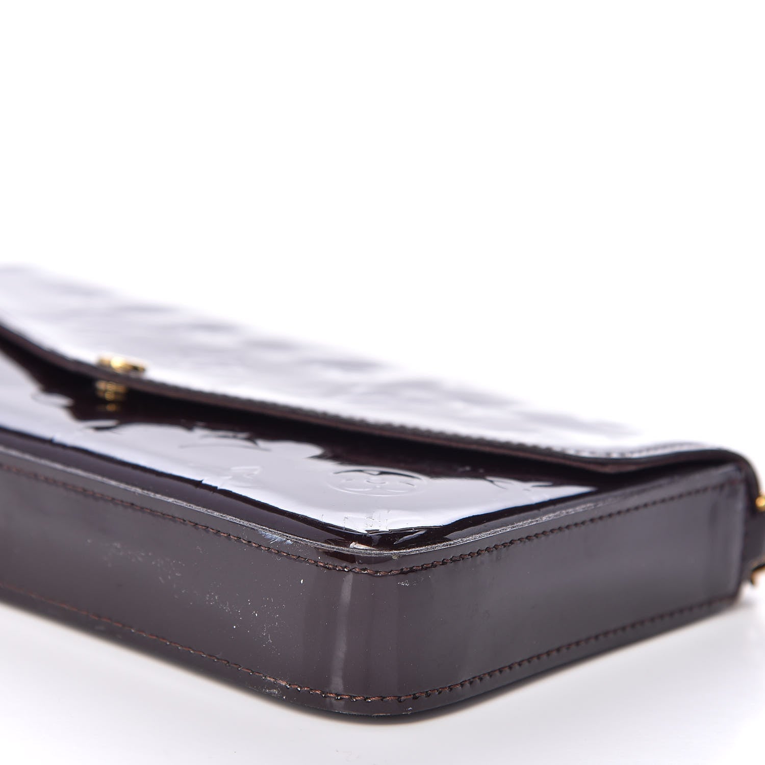 Louis Vuitton Vernis Pochette Felicie Chain Wallet Amarante 6 of 16
