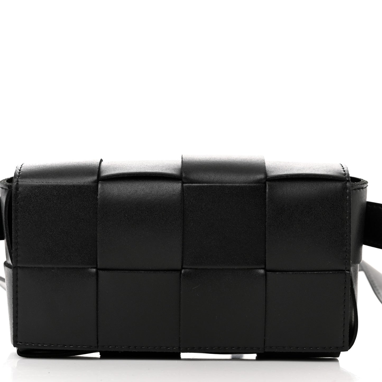 Nappa Maxi Intreccio The Belt Cassette Bag Black