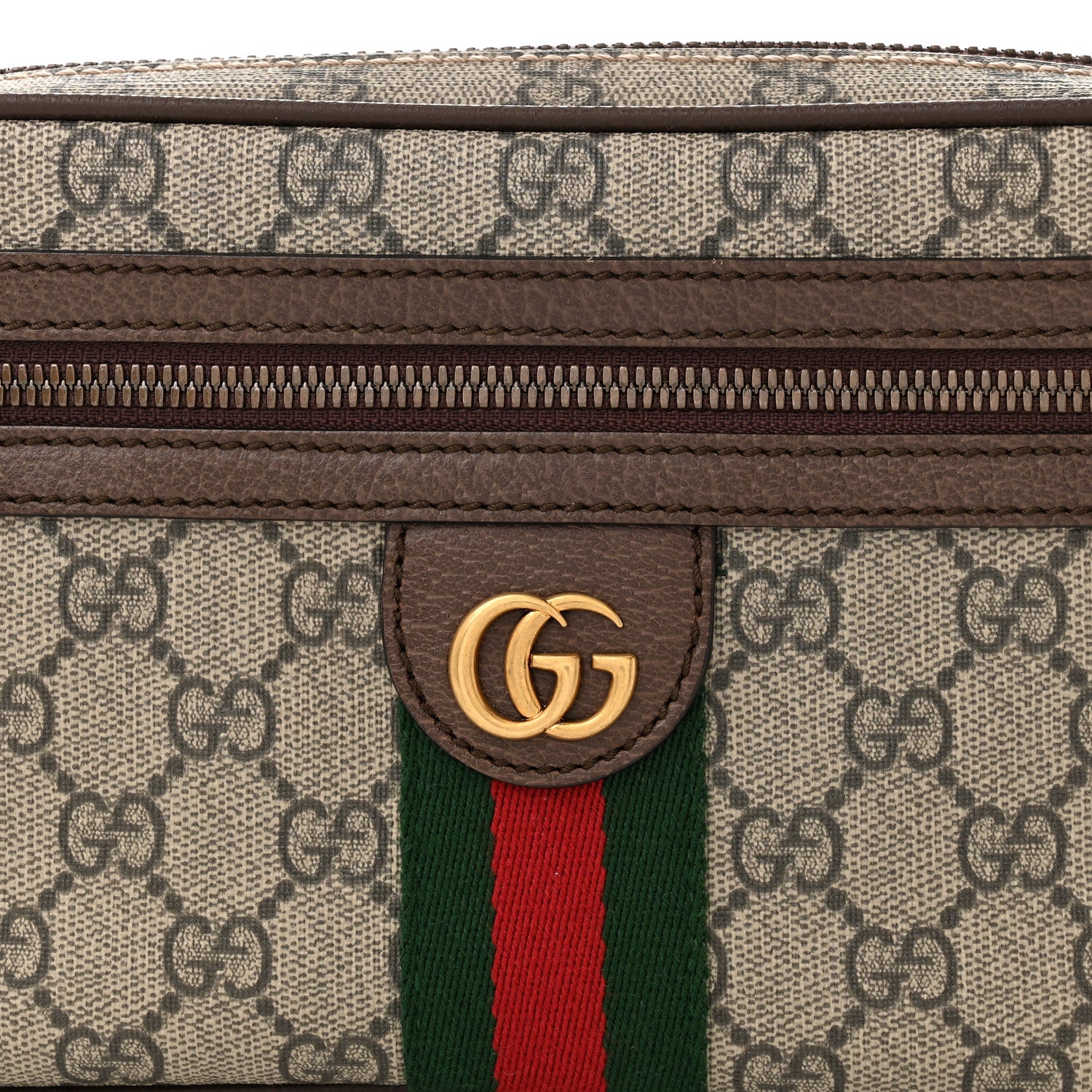Gucci Soft GG Supreme Monogram Medium Ophidia Belt Bag Dark Brown 8 of 10