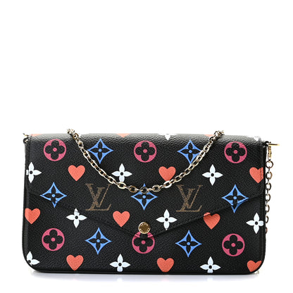 Louis Vuitton Game On Felicie Chain Wallet Black 1 of 9
