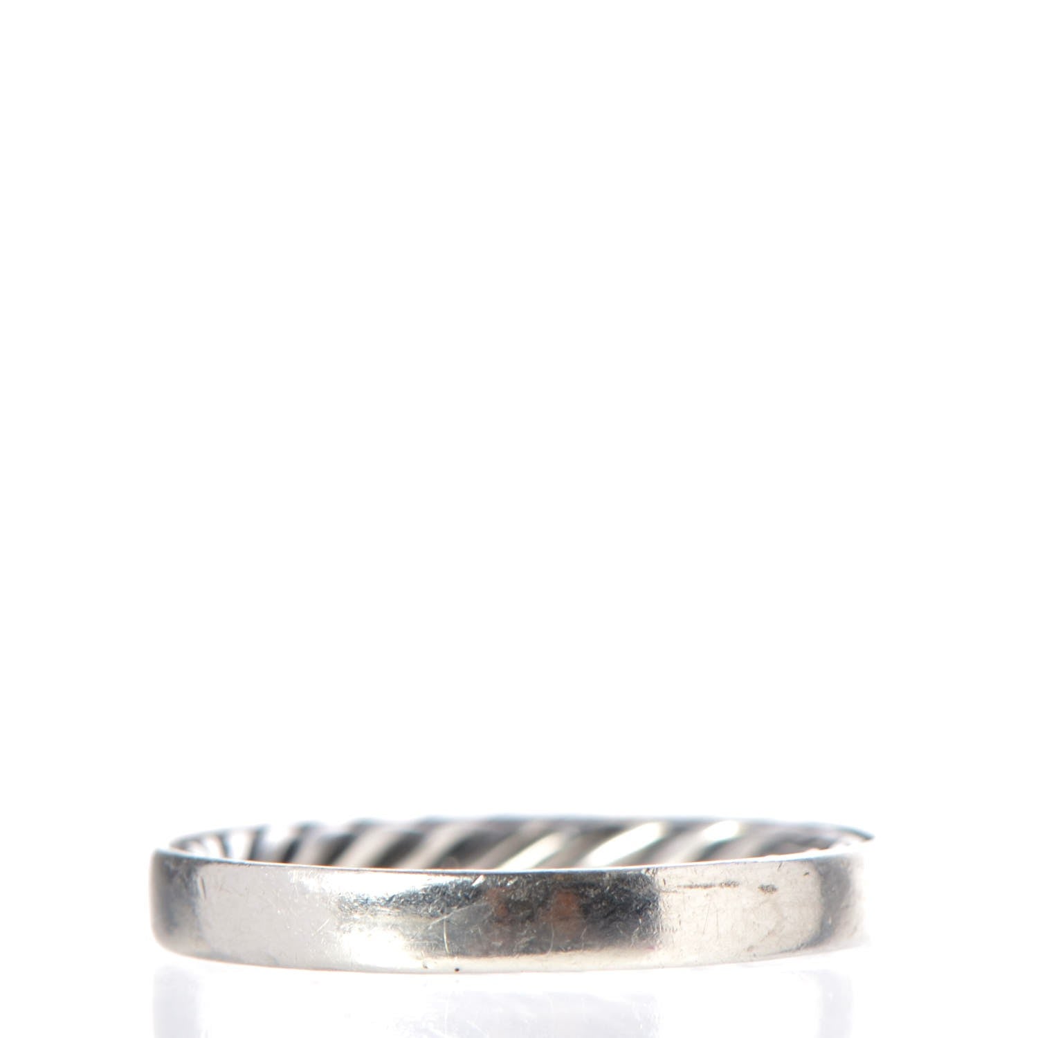 David Yurman Sterling Silver 3mm Polished Cable Classics Band Ring 53.5 6.5 1 of 3