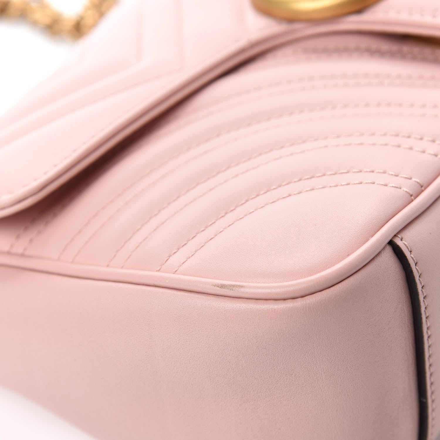 Gucci Calfskin Matelasse Small GG Marmont Shoulder Bag Perfect Pink 8 of 11