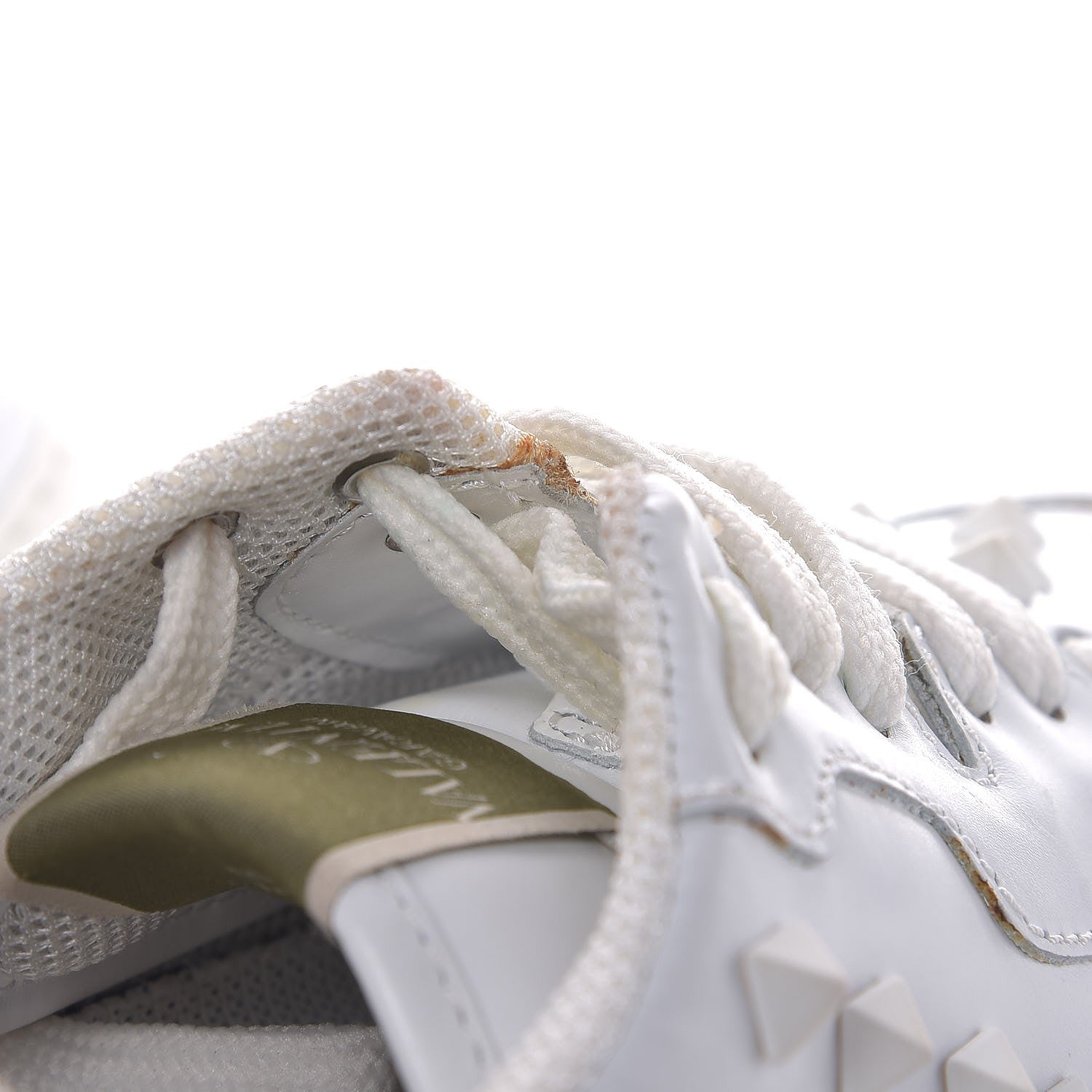 Valentino Garavani Calfskin Rockstud Sneakers 38 White 10 of 11