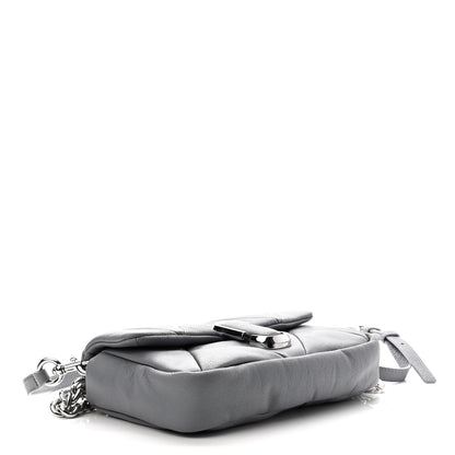 Marc Jacobs Goatskin Quilted J The Puffy Diamond Shoulder Bag Wolf Grey 4 of 10