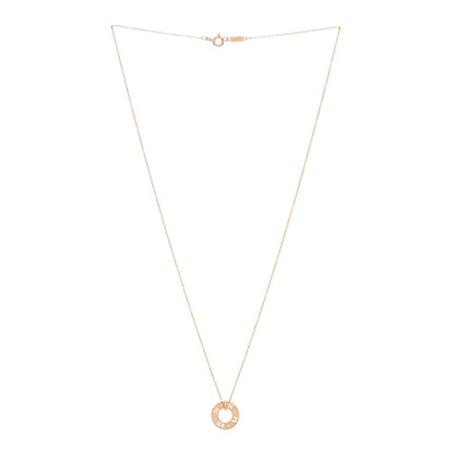 Tiffany 18K Rose Gold Diamond Atlas Pierced Pendant Necklace 2 of 3