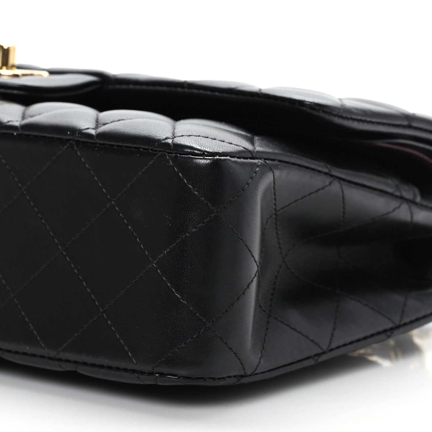 Chanel Lambskin Quilted Medium Double Flap Black 9 of 9