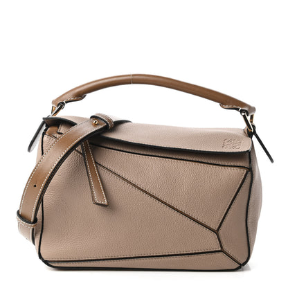 Loewe Grained Calfskin Small Puzzle Bag Sand Mink 1 of 9