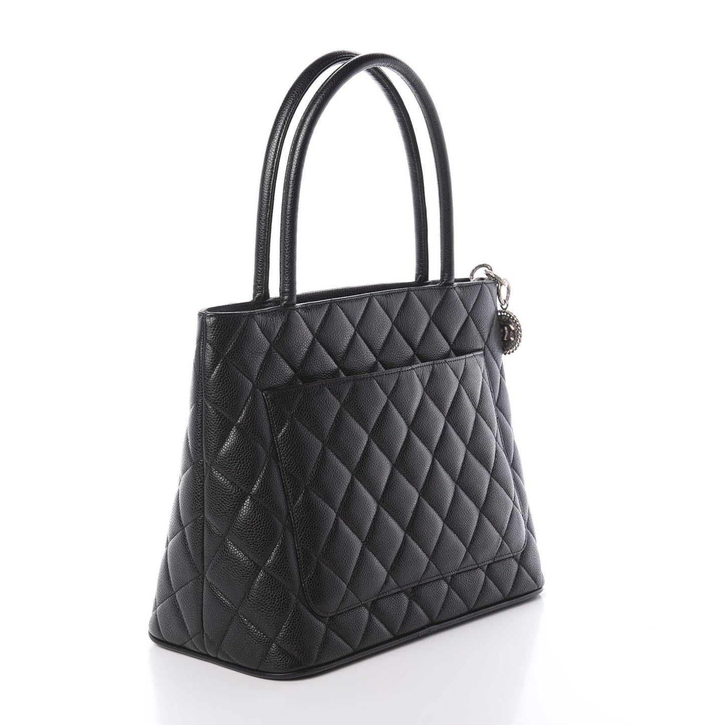 Caviar Quilted Medallion Tote Black