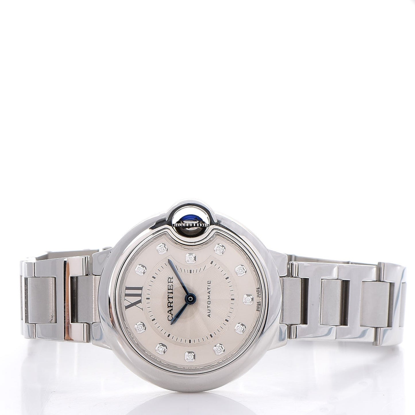Stainless Steel Diamond 33mm Ballon Bleu De Automatic Watch