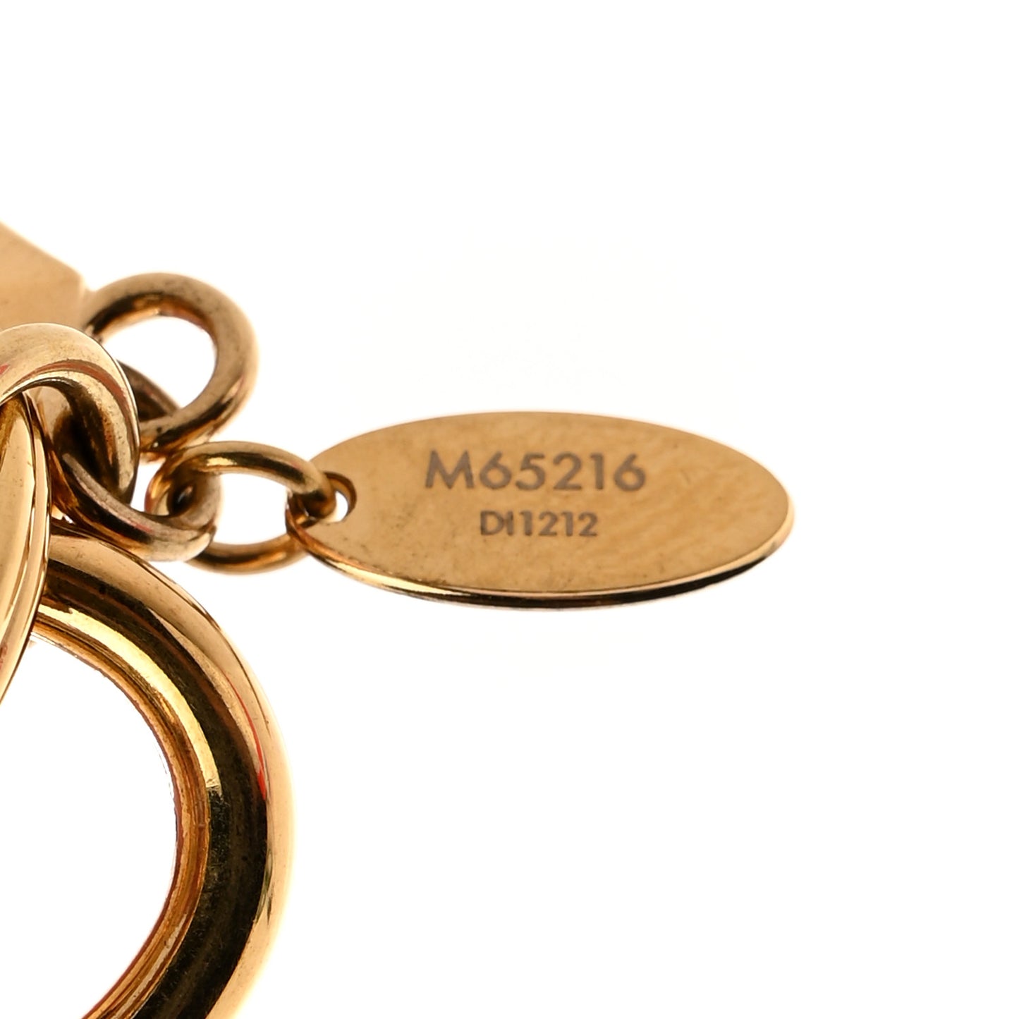 LOUIS VUITTON LV Facettes Bag Charm Key Holder Gold
