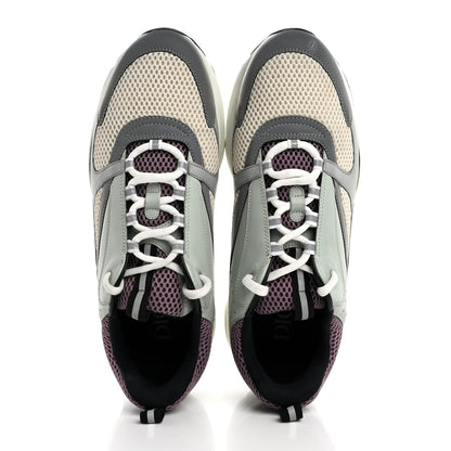 Christian Dior Technical Mesh Calfskin Mens B22 Sneakers 45 Cream Lavender 2 of 13