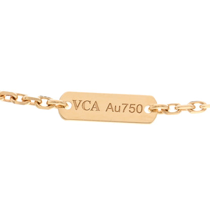 Van Cleef & Arpels 18K Yellow Gold Carnelian Vintage Alhambra Pendant Necklace 4 of 5