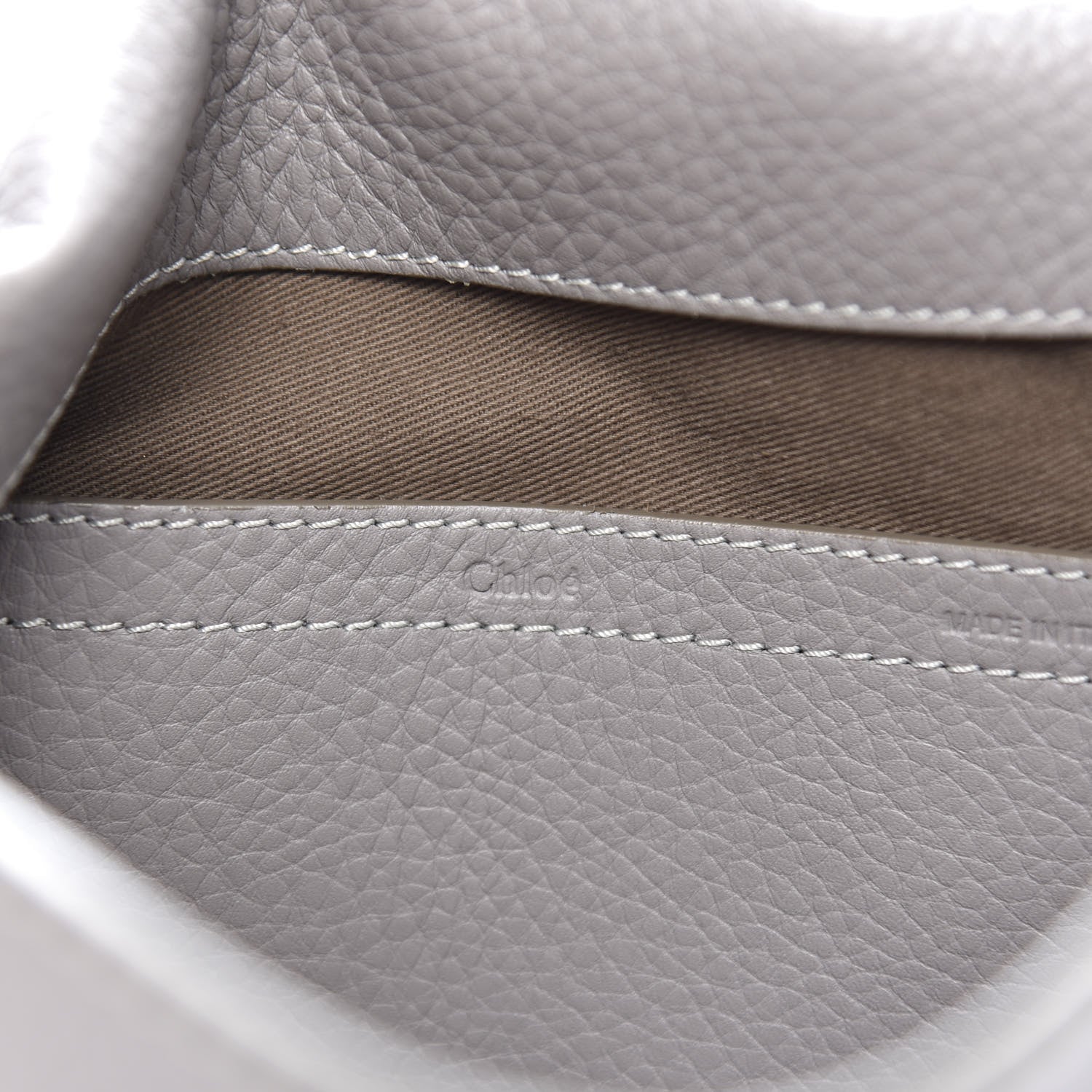 Chloe Calfskin Medium Marcie Round Crossbody Bag Cashmere Grey 8 of 11