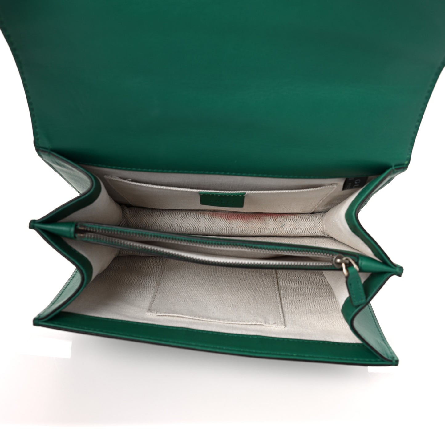Moon Calfskin Web Medium Dionysus Bamboo Top Handle Bag Emerald Blue Hibiscus Red