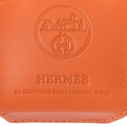 Hermes Milo Lambskin Swift Shopping Bag Charm Feu Gold 3 of 5