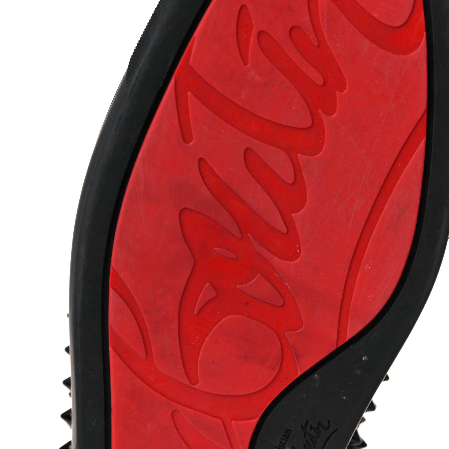 Christian Louboutin Veau Velours Spikes Mens Roller Boat Flat 43.5 Black 8 of 14